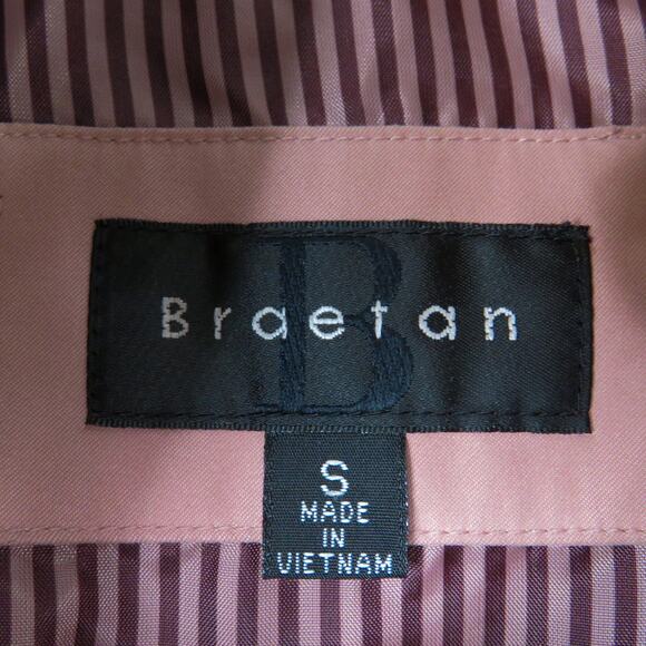 Braetan Maroon Purple Suede Hooded Trench Coat Jacket Small - Picture 6 of 7